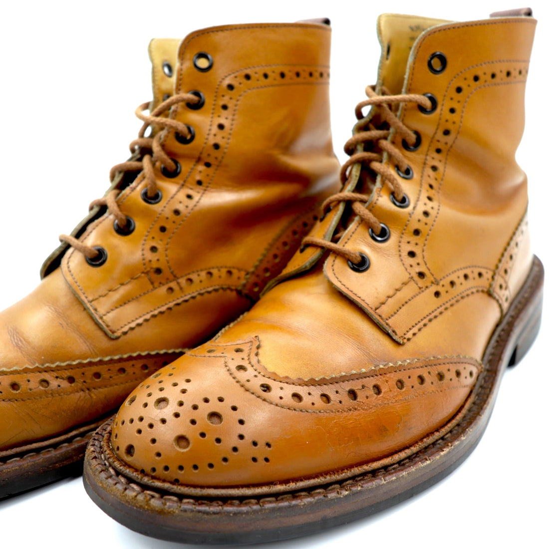 Tricker's UK Country Boots Lace-up Boots 26.5cm Full Brogue Wingtip MALTON M2508 Dainite Sole Made in England