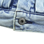 Levi's 1st Type War Model Big E Denim Jacket Gジャン S Big Size Cinch Back TYPE 1 A3174-0006 LIGHT WASH Distressed Double Pleat Relaxed Fit Leather Patch