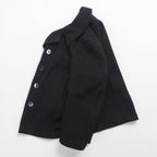 US Navy Style Pea Coat Wool Dark Navy Blue Made in USA Men's Size 52 King Size Anchor Buttons
