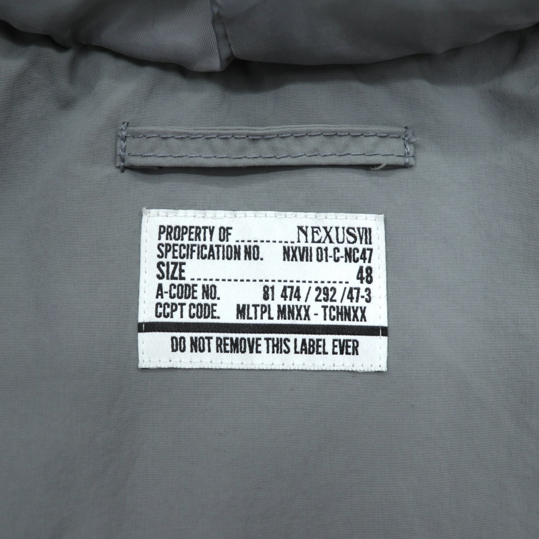 NEXUSVII. Omega Jacket 2 OMEGA JACKET-II Down Jacket L Gray MNA-NTC-JOA 01-C-NC47