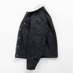 Levi's Sherpa Trucker Jacket, Fleece Lined Denim Jacket, G-Jean, M, Oversized, Silver Tab, A3180-0005