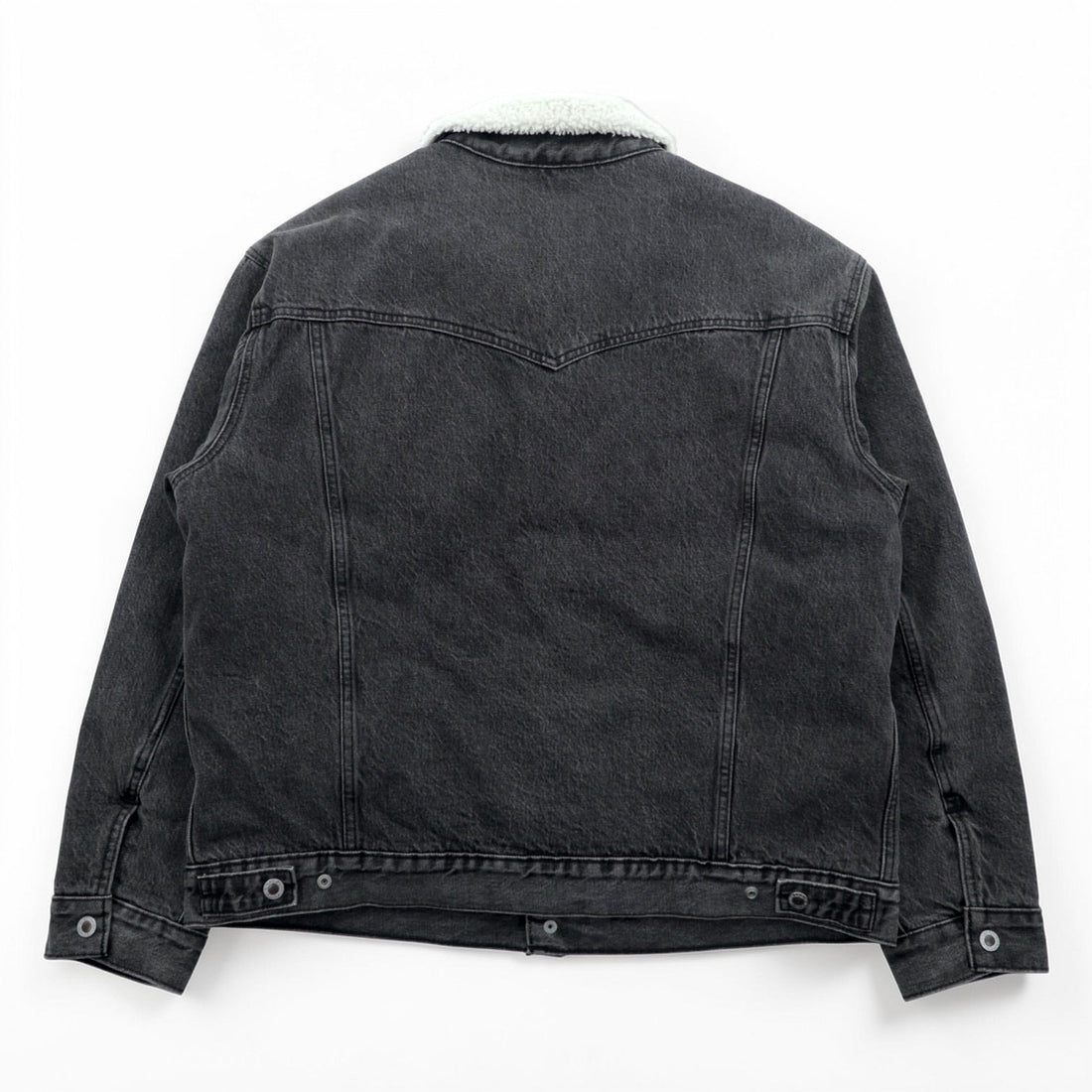 Levi's Sherpa Trucker Jacket, Fleece Lined Denim Jacket, G-Jean, M, Oversized, Silver Tab, A3180-0005