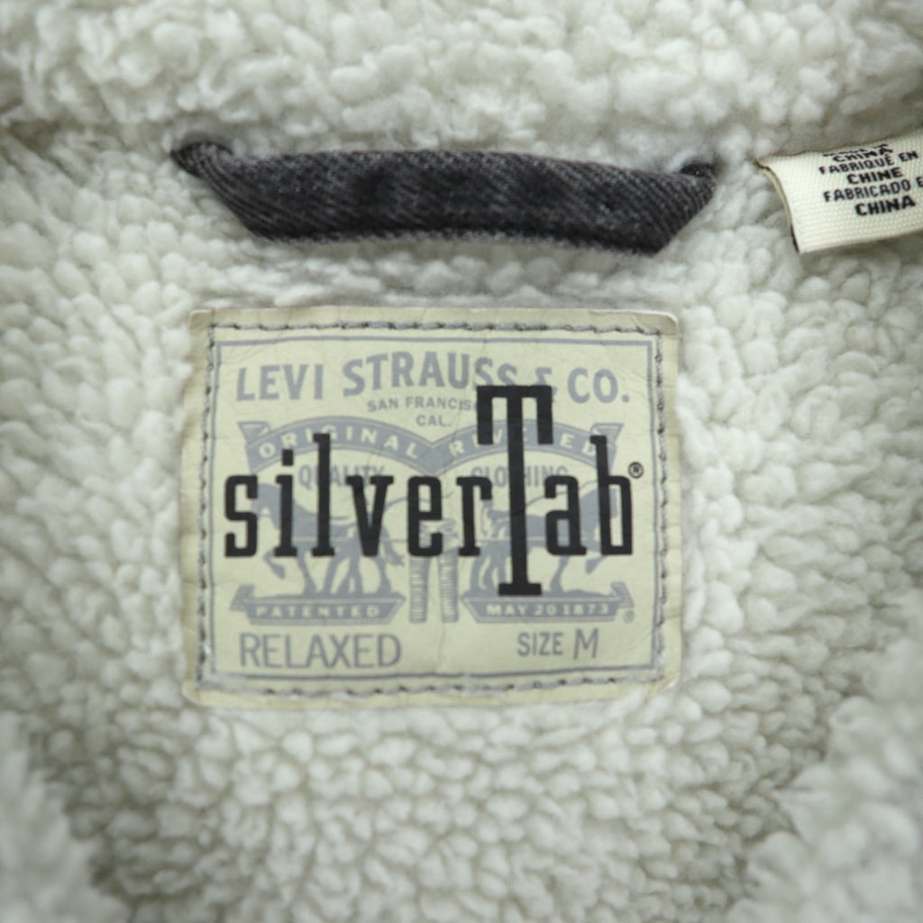Levi's Sherpa Trucker Jacket, Fleece Lined Denim Jacket, G-Jean, M, Oversized, Silver Tab, A3180-0005