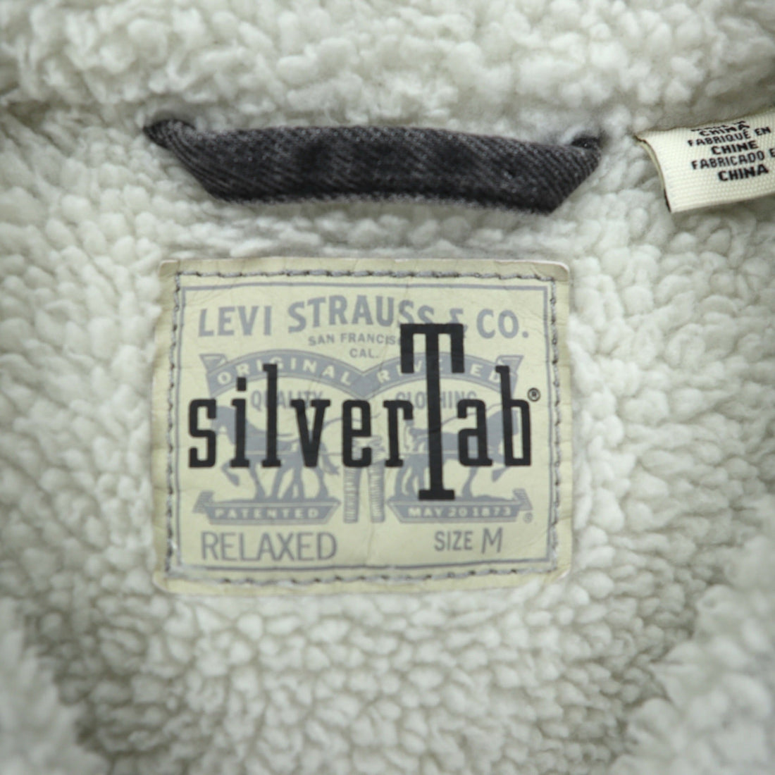 Levi's Sherpa Trucker Jacket, Fleece Lined Denim Jacket, G-Jean, M, Oversized, Silver Tab, A3180-0005