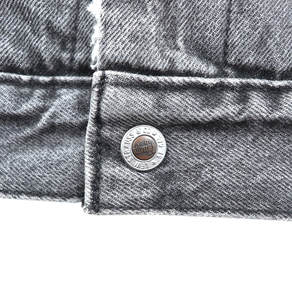 Levi's Sherpa Trucker Jacket, Fleece Lined Denim Jacket, G-Jean, M, Oversized, Silver Tab, A3180-0005
