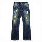 DSQUARED2 Distressed Denim Jeans Size 34/34 Made in Italy Destroyed Ripped Red Tag Fly
