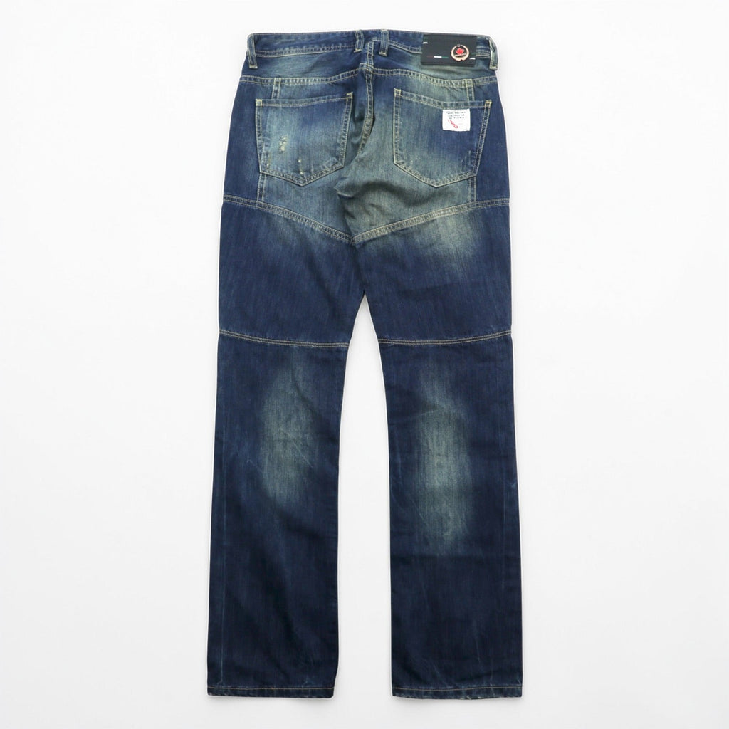 DSQUARED2 Distressed Denim Jeans Size 34/34 Made in Italy Destroyed Ripped Red Tag Fly