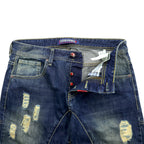 DSQUARED2 Distressed Denim Jeans Size 34/34 Made in Italy Destroyed Ripped Red Tag Fly