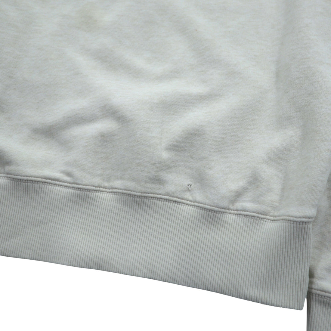 FRED PERRY 両V スウェット トレーナー S ホワイト ダメージ加工 ワンポイントロゴ M9315