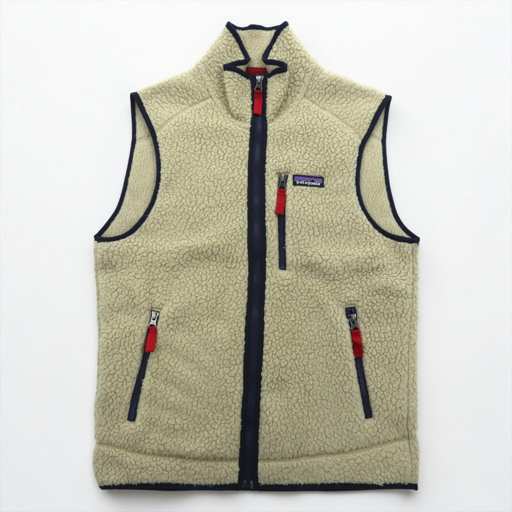 Patagonia レトロ パイル フリースベスト Retro Pile Fleece Vest S ナチュラル ベージュ フルジップ 22820
