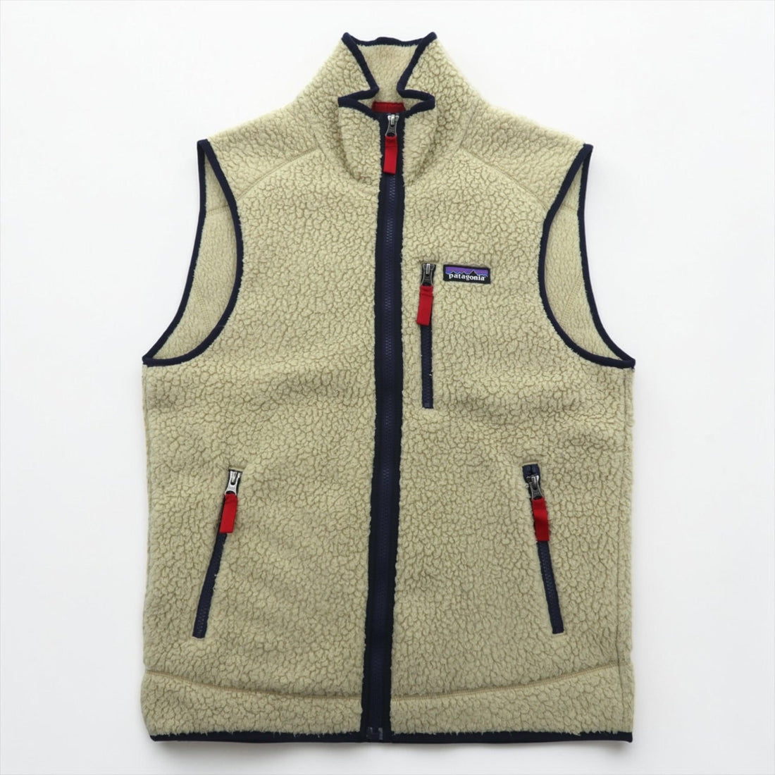 Patagonia レトロ パイル フリースベスト Retro Pile Fleece Vest S ナチュラル ベージュ フルジップ 22820