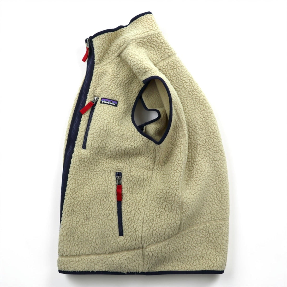 Patagonia レトロ パイル フリースベスト Retro Pile Fleece Vest S ナチュラル ベージュ フルジップ 22820