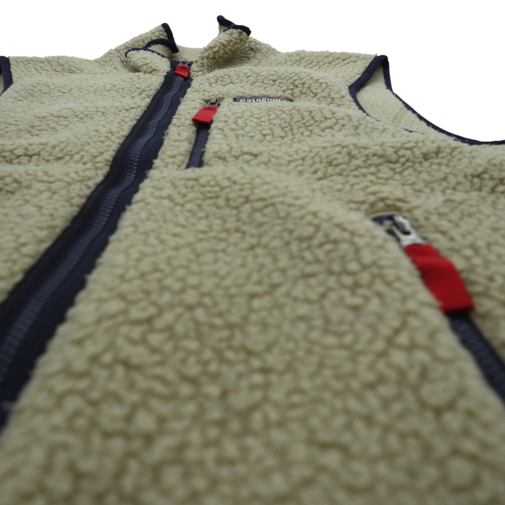 Patagonia レトロ パイル フリースベスト Retro Pile Fleece Vest S ナチュラル ベージュ フルジップ 22820