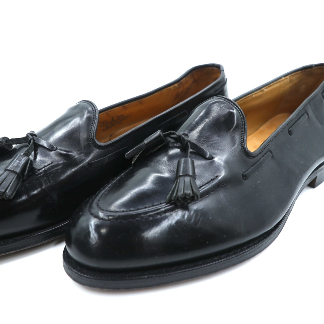 Church's KEATS Tassel Loafers Black Leather UK 9 F Made in England Custom Grade 4-City