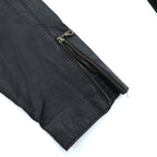 MADDOX 90s Euro Vintage Nappa Leather Long Double Rider's Jacket XL Black Coat Waist Belt