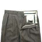 TOMMY HILFIGER 90s 2-Tuck Wide Slacks Pants, Size L, Rocket TALON Zip, Suspender Buttons
