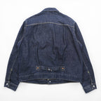 Levi Strauss 1st World War II Model Denim Jacket, Size L, Selvedge, Cinch Back, Selvedge, Type 1, A3174-0002, Big E, Red Selvedge, Double Pleats, Leather Patch, Dark Navy, Hemp
