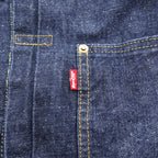 Levi Strauss 1st World War II Model Denim Jacket, Size L, Selvedge, Cinch Back, Selvedge, Type 1, A3174-0002, Big E, Red Selvedge, Double Pleats, Leather Patch, Dark Navy, Hemp