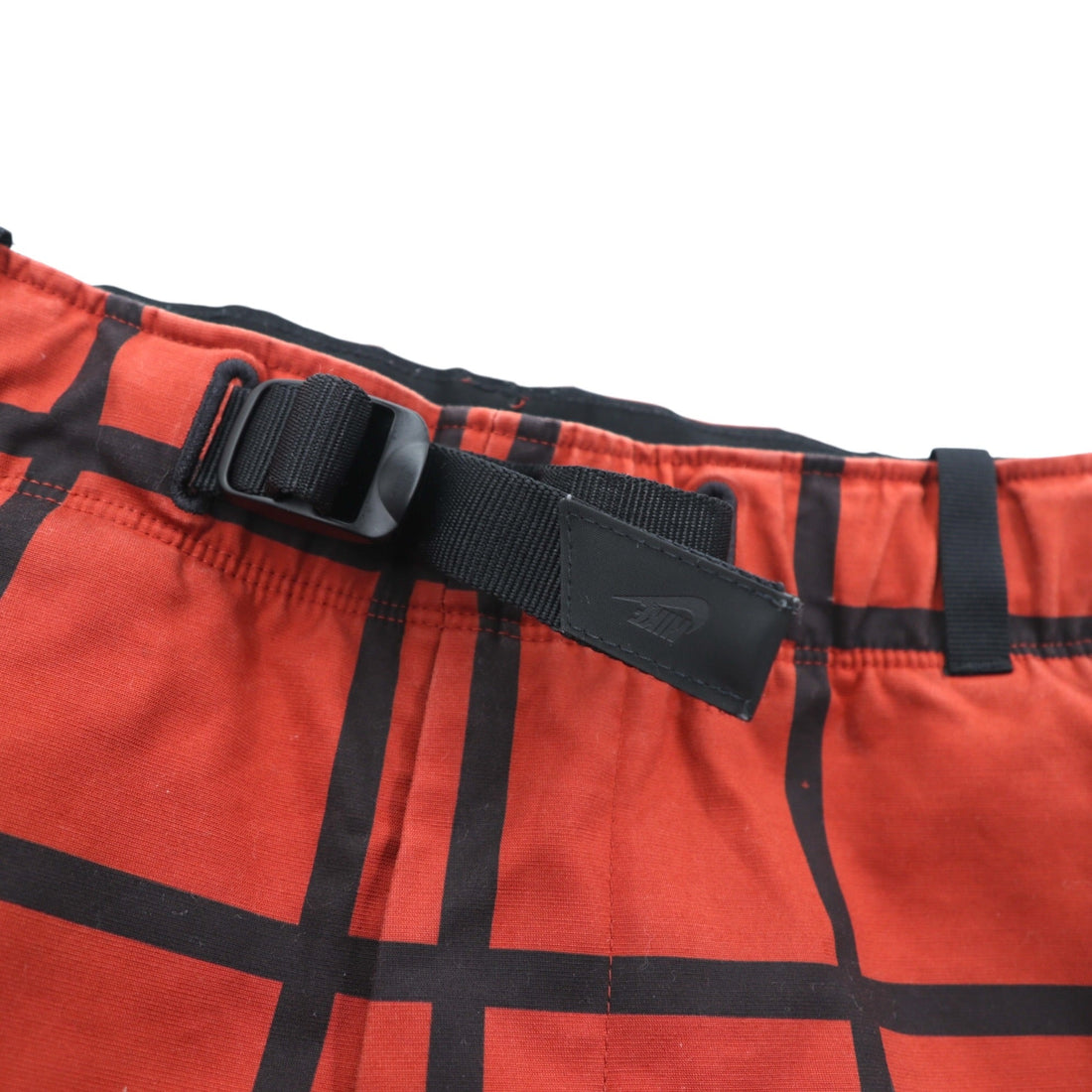 NIKE × Patta Cargo Pants S Red Check Stretch NRG Cargo Pant Webbing Belt AH6489-689