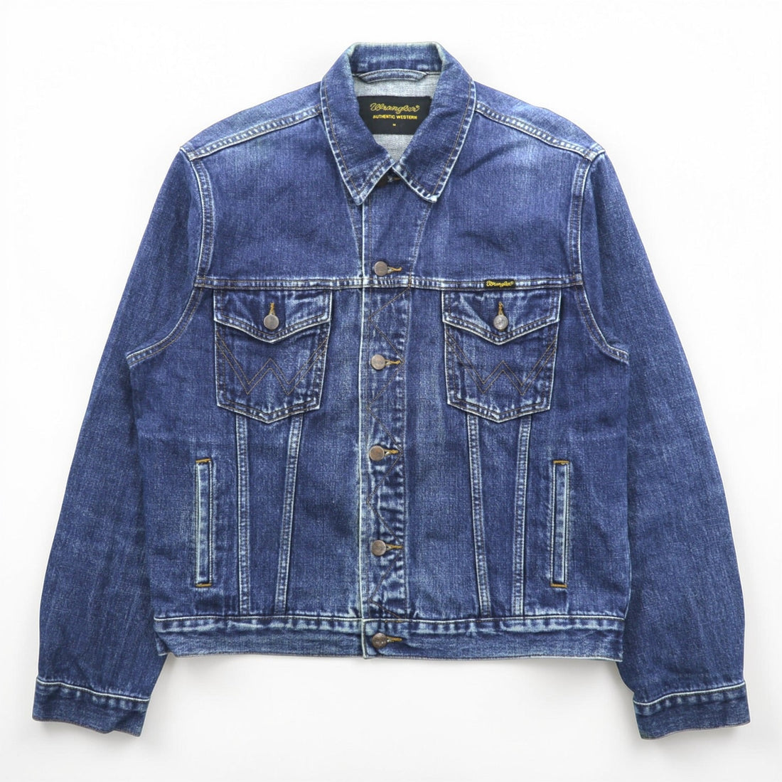 Wrangler 90s Denim Jacket Gジャン M Indigo AUTHENTIC WESTERN 4-Pocket