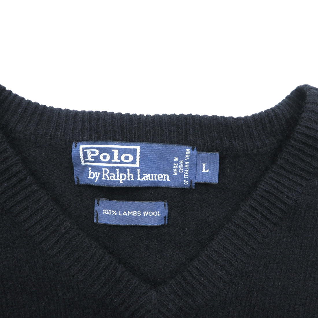 Polo Ralph Lauren 90s knit sweater, size L, Italian wool, with small pony embroidery