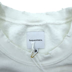 Sasquatchfabrix. ヴィンテージ加工 スウェット トレーナー L ホワイト 労働者を大切に VINTAGE SWEATSHIRT 22AW-CSS-004