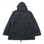 ALPHA INDUSTRIES, INC. USA製 M-65 フィールドジャケット ミリタリージャケット L ブラック ドローコード エポレット 8415-01-099-7838 US ARMY 米軍