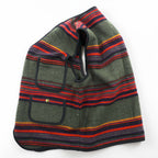 HIGH SIERRA 90s Vintage Tweed Zip-Up Vest L Striped Multi-Color Wool Outdoor 4 Pockets
