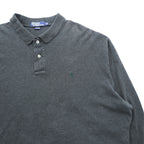 Polo Ralph Lauren 90年代 ポロシャツ ラガーシャツ 2XL グレー ペルー製 スモールポニー刺繍 ビッグサイズ