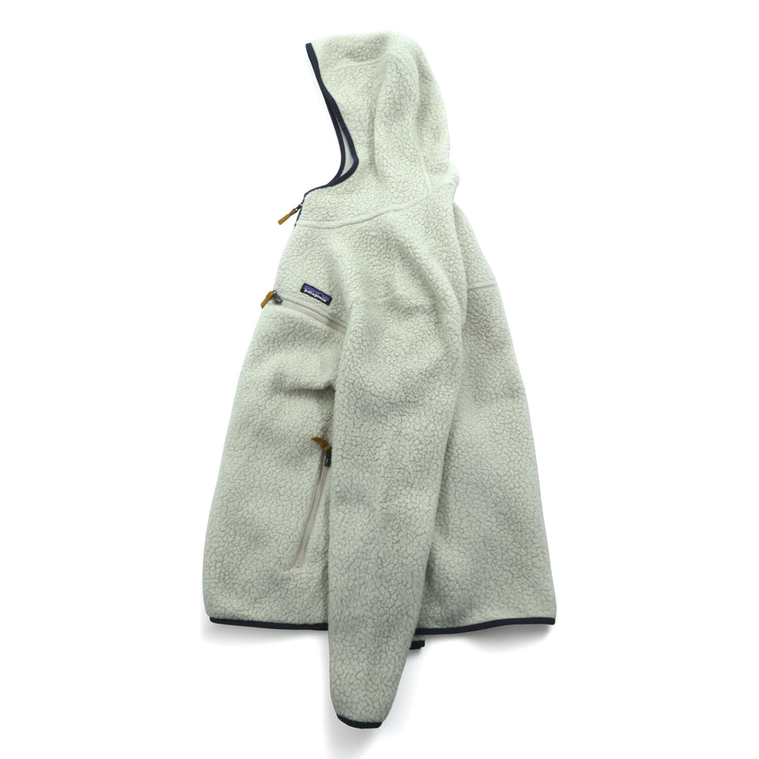Patagonia レトロ パイル フーディー フリースジャケット L ベージュ ペリカン ジップパーカー 22806