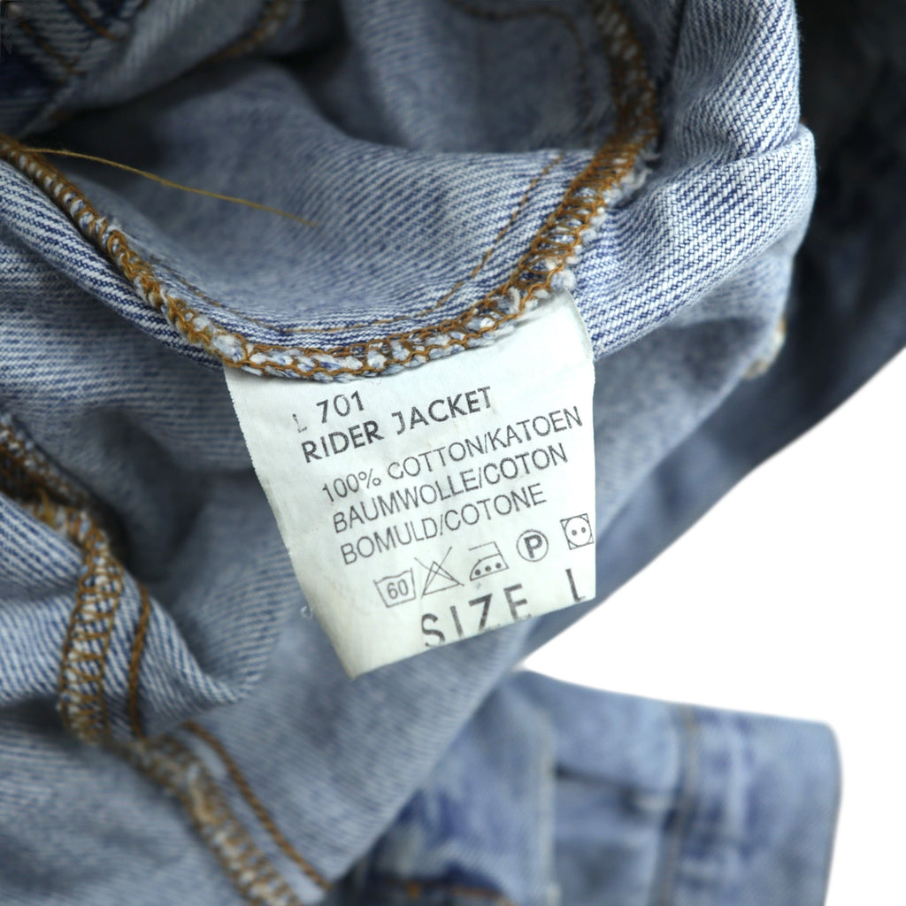 Lee 90s Vintage 701 RIDER JACKET Denim Jacket G Jean L Indigo UNION MADE JACKET 153436