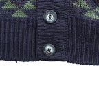 LACOSTE 80s France Vintage Knit Cardigan L French Lacoste Fair Isle Pattern