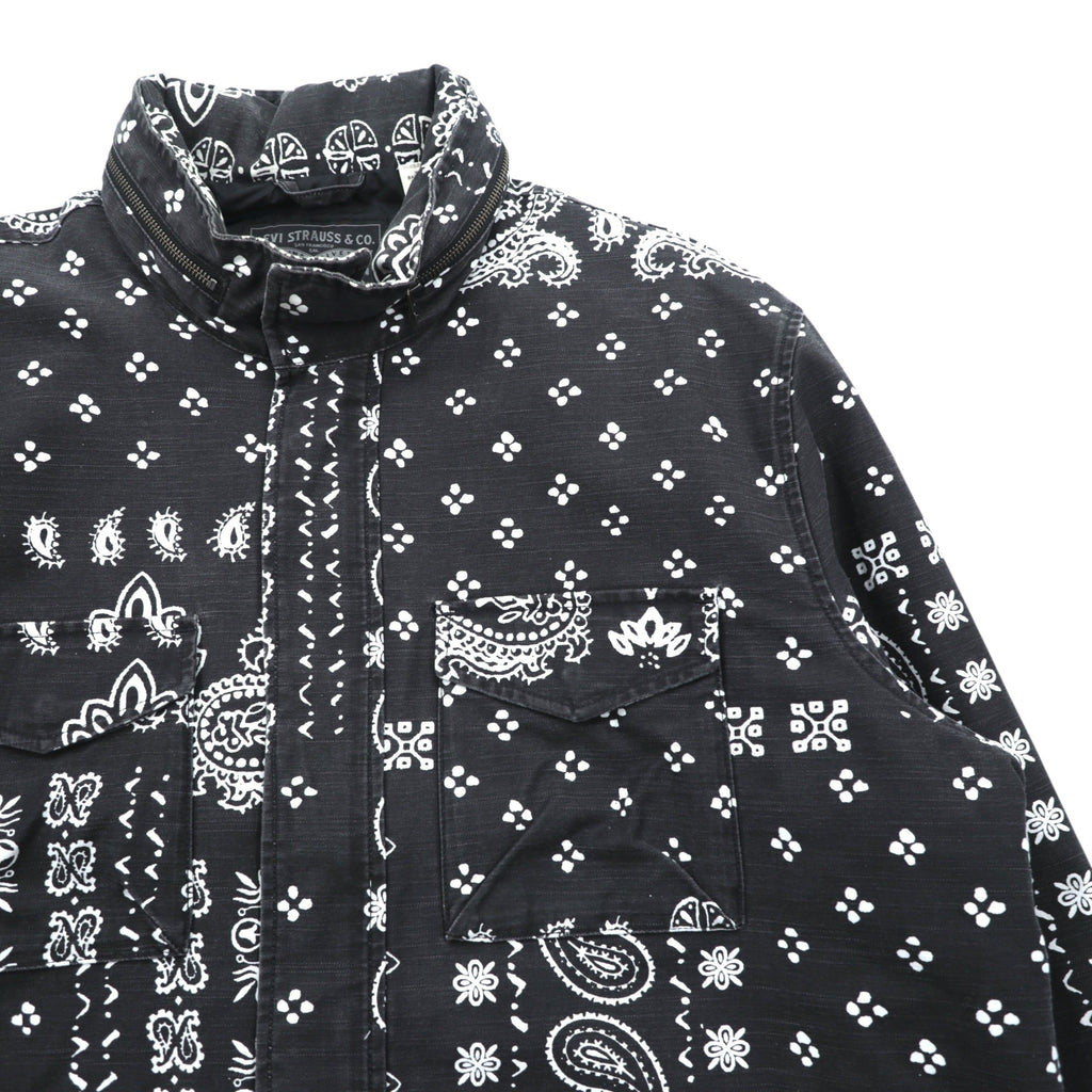 Levi's フィールドコート ミリタリージャケット XL ペイズリー フード収納 KEARNY FIELD COAT BANDANA REMIX A4419-0003