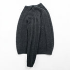J.CREW 90s Vintage Cable Knit Crew Neck Sweater M Gray Merino Wool HAND KNIT