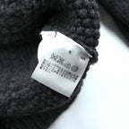 J.CREW 90s Vintage Cable Knit Crew Neck Sweater M Gray Merino Wool HAND KNIT