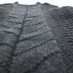 J.CREW 90s Vintage Cable Knit Crew Neck Sweater M Gray Merino Wool HAND KNIT