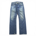 Polo Ralph Lauren 90s Vintage Distressed Flare Denim Pants Jeans M Indigo