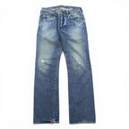 Polo Ralph Lauren 90s Vintage Distressed Flare Denim Pants Jeans M Indigo