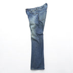 Polo Ralph Lauren 90s Vintage Distressed Flare Denim Pants Jeans M Indigo