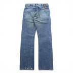 Polo Ralph Lauren 90s Vintage Distressed Flare Denim Pants Jeans M Indigo