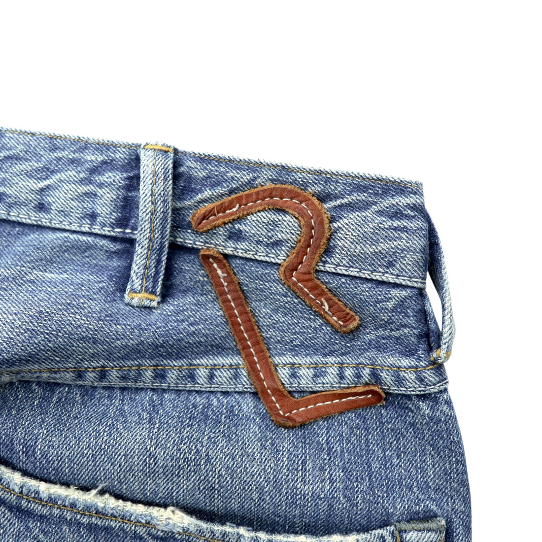 Polo Ralph Lauren 90s Vintage Distressed Flare Denim Pants Jeans M Indigo