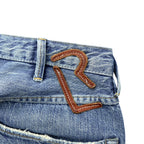 Polo Ralph Lauren 90s Vintage Distressed Flare Denim Pants Jeans M Indigo