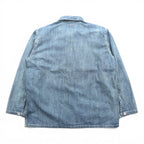 HOUSTON デニム プルオーバー シャツ L インディゴ USAコットン VINTAGE WASH ミリタリー 40696