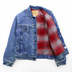 Levi Strauss 2000s Flannel-Lined Denim Jacket, Size Small, 909014518