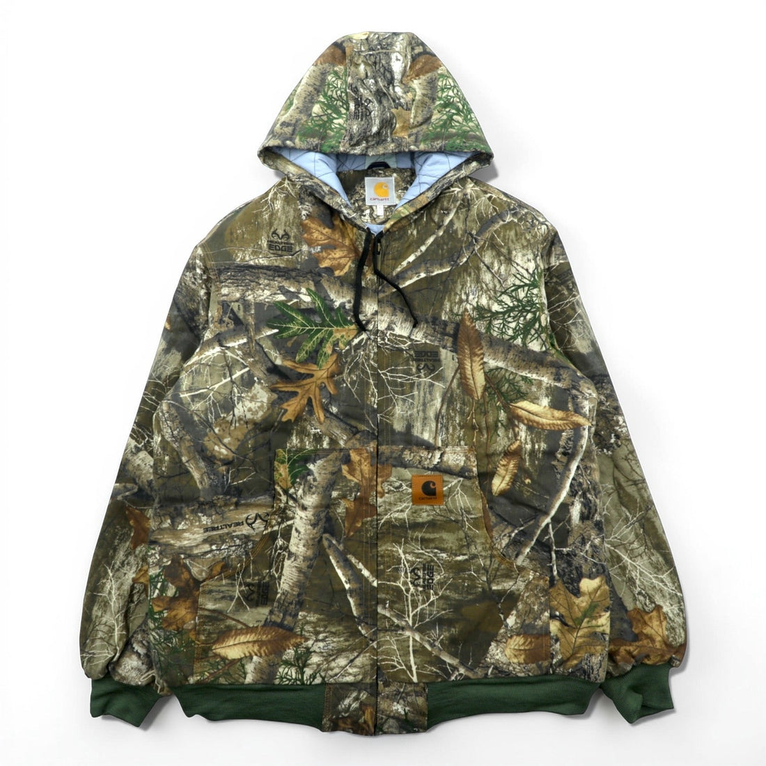 Carhartt Remade Realtree Camo Duck Active Hoodie Chore Coat Hunting Jacket, Size L