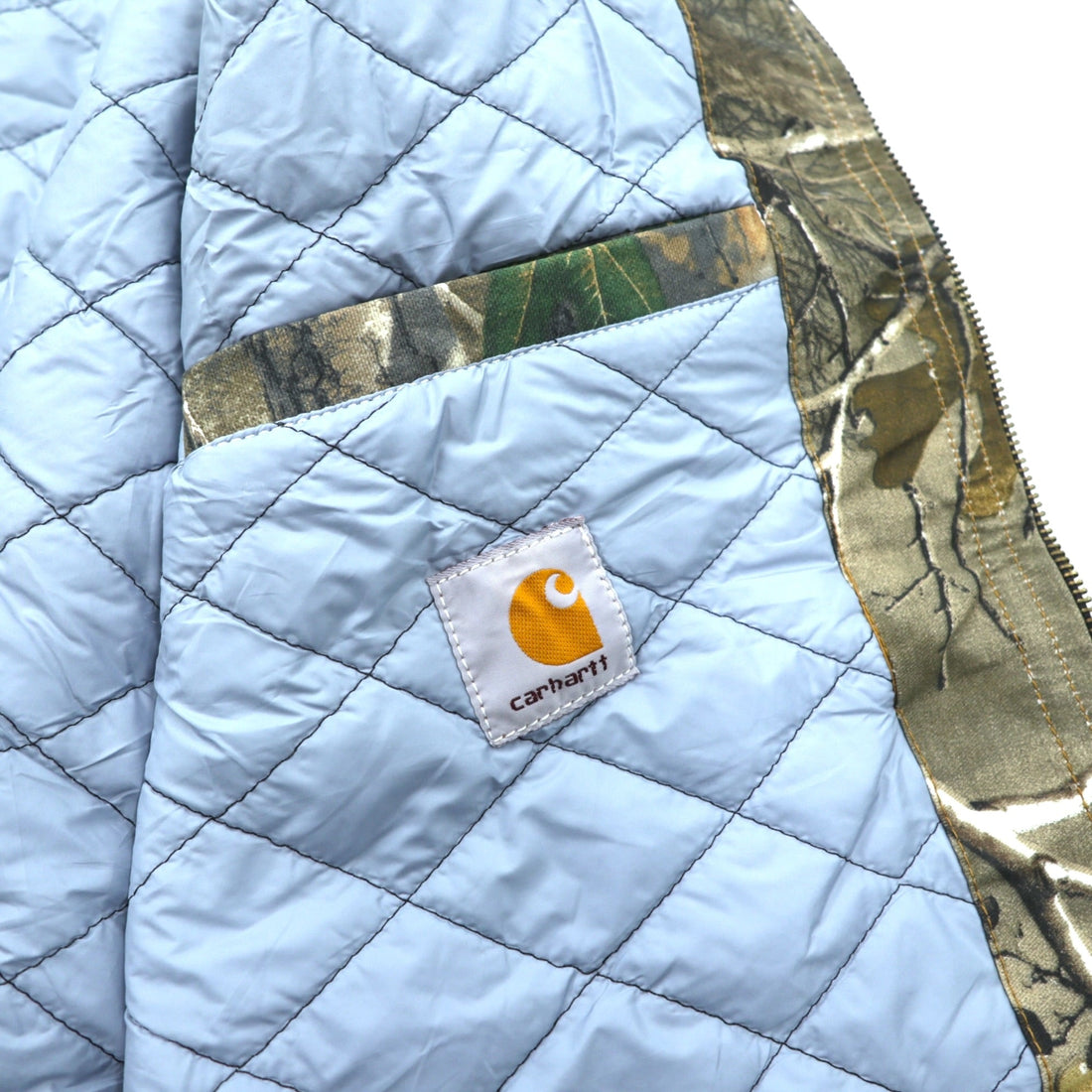 Carhartt Remade Realtree Camo Duck Active Hoodie Chore Coat Hunting Jacket, Size L
