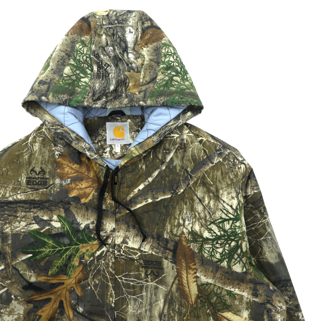 Carhartt Remade Realtree Camo Duck Active Hoodie Chore Coat Hunting Jacket, Size L
