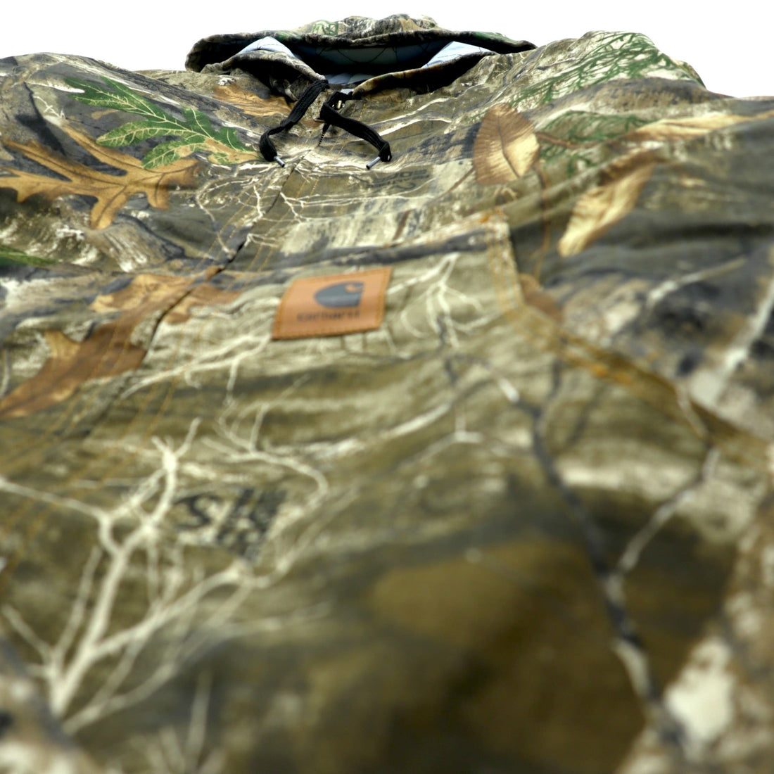 Carhartt Remade Realtree Camo Duck Active Hoodie Chore Coat Hunting Jacket, Size L
