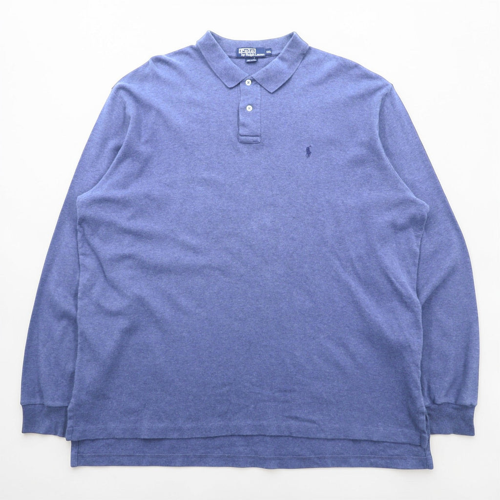 Polo Ralph Lauren 90s Long Sleeve Rugby Shirt, Sizes XXL Made in Peru, Small Pony Embroidery
