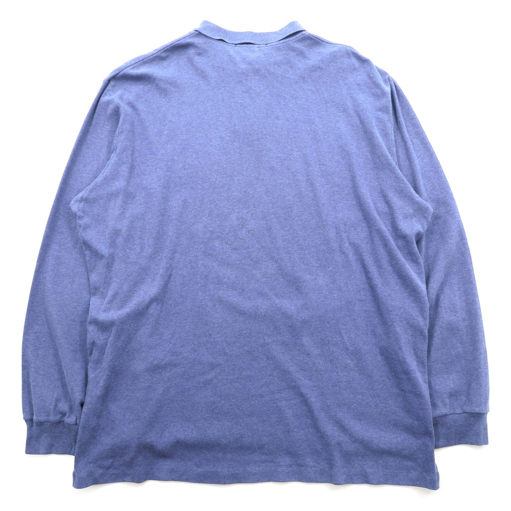 Polo Ralph Lauren 90s Long Sleeve Rugby Shirt, Sizes XXL Made in Peru, Small Pony Embroidery